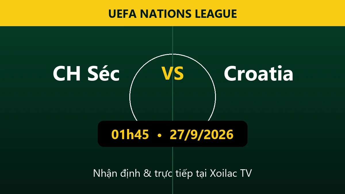 Nhận định CH Séc vs Croatia 01h45 ngày 27/9/2026