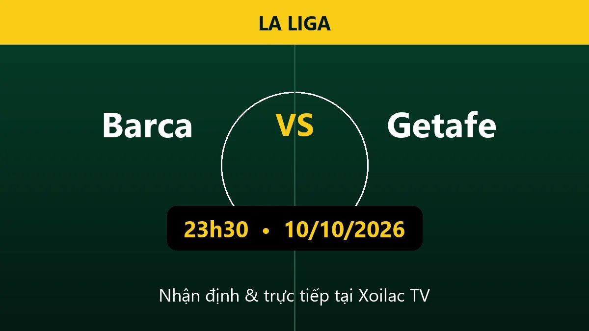Nhận định Barca vs Getafe 23h30 ngày 10/10/2026