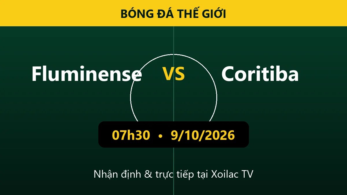 Nhận định Fluminense vs Coritiba 07h30 ngày 9/10/2026