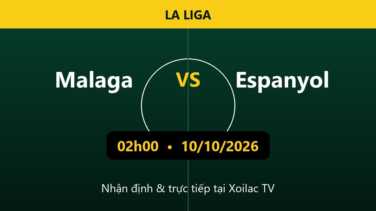 Nhận định Malaga vs Espanyol 02h00 ngày 10/10/2026